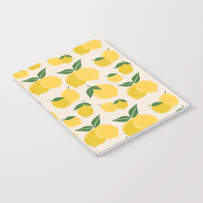 Les Citrons | 01 - Retro Lemon Print Abstract Lemons Notebook Gallery Image 2