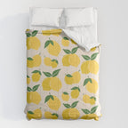 Les Citrons | 01 - Retro Lemon Print Abstract Lemons Comforter Gallery Image 6