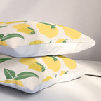 Les Citrons | 01 - Retro Lemon Print Abstract Lemons Pillow Sham Gallery Image 3