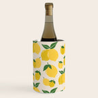 Les Citrons | 01 - Retro Lemon Print Abstract Lemons Wine Chiller Gallery Image 3