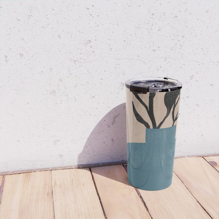 Modern Vase with Plants No.7 Travel Mug Gallery Image 4