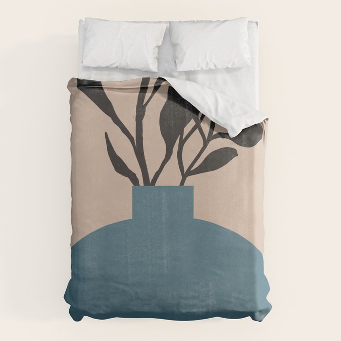 Modern Vase with Plants No.7 Duvet Cover Gallery Image 6