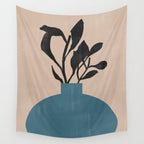 Modern Vase with Plants No.7 Wall Tapestry Gallery Image 4