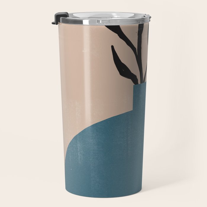 Modern Vase with Plants No.7 Travel Mug Gallery Image 3