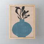 Modern Vase with Plants No.7 Mini Art Print Gallery Image 1