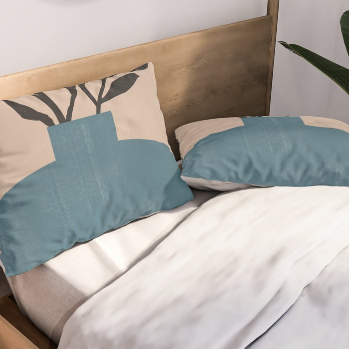 Modern Vase with Plants No.7 Pillow Sham Gallery Image 2