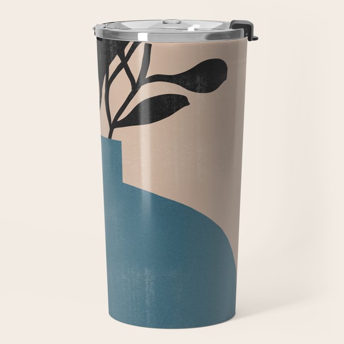 Modern Vase with Plants No.7 Travel Mug Gallery Image 2