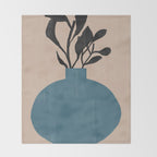 Modern Vase with Plants No.7 Throw Blanket Gallery Image 2
