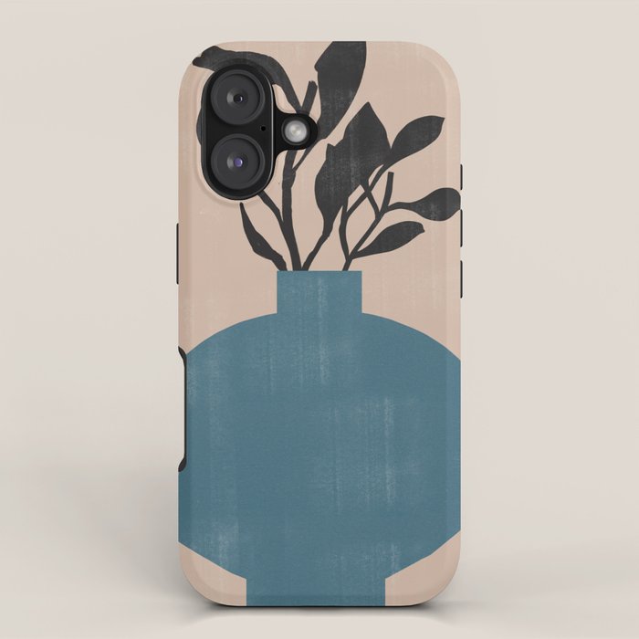 Modern Vase with Plants No.7 iPhone Case Gallery Image 1