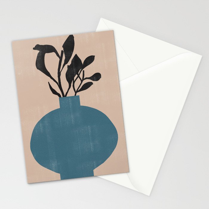 Modern Vase with Plants No.7 Stationery Card Gallery Image 2