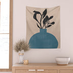 Modern Vase with Plants No.7 Wall Tapestry Gallery Image 2