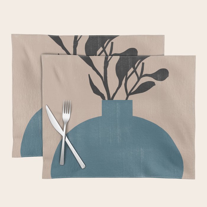 Modern Vase with Plants No.7 Placemat Gallery Image 1