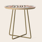 Oui Butterflies - Coral & Green Side Table Gallery Image 1
