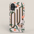 Oui Butterflies - Coral & Green iPhone Case Gallery Image 1
