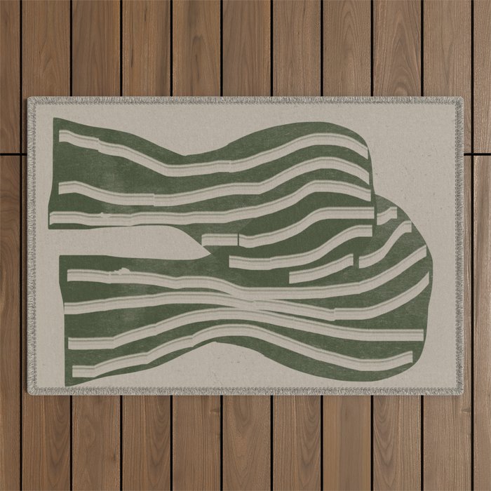 Modern Head Portrait Outdoor Rug Gallery Image 1