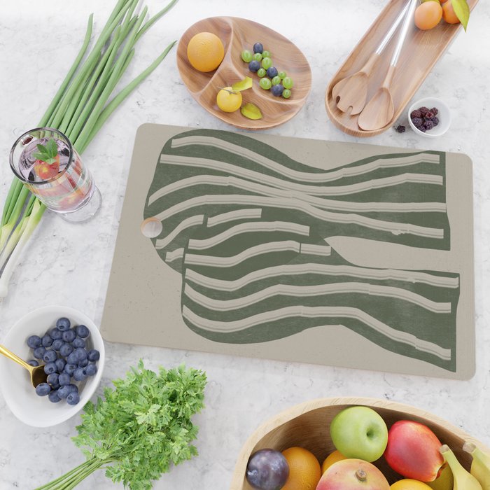 Modern Head Portrait Cutting Board Gallery Image 2