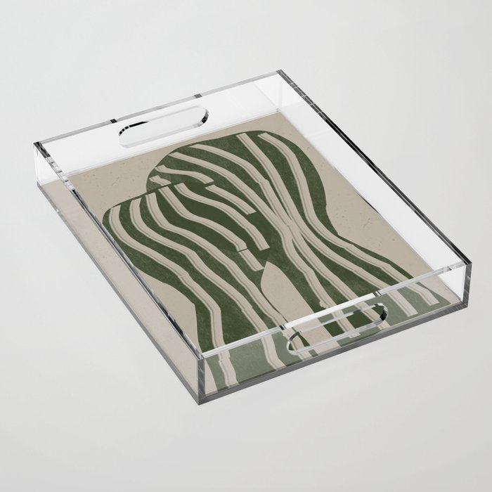 Modern Head Portrait Acrylic Tray Gallery Image 1