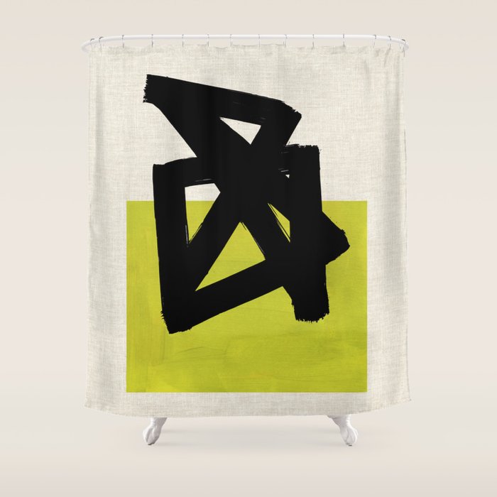 Cut Lime Shower Curtain Gallery Image 1