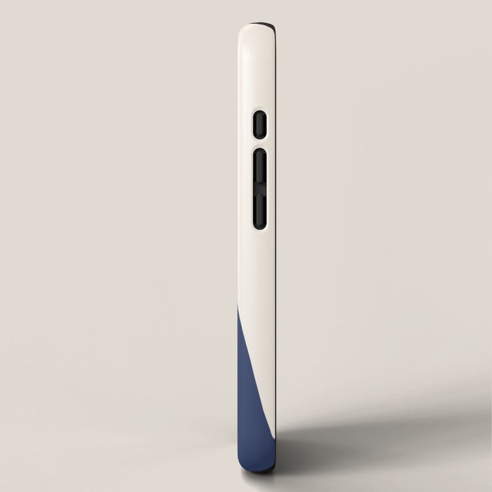 Abstract Shapes 14 in Orange and Navy Blue (Rainbow and Moon Phases Abstraction) iPhone Case Gallery Image 2