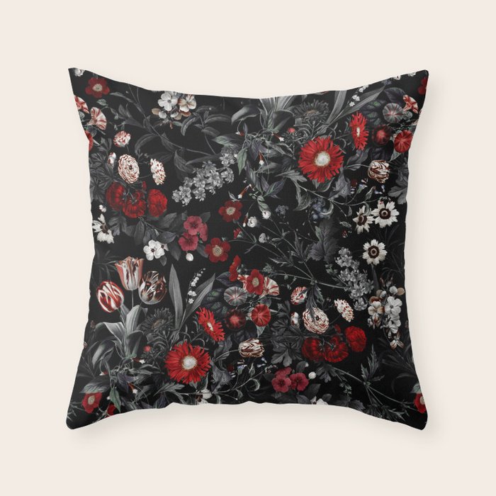 EXOTIC GARDEN - NIGHT IV Throw Pillow Gallery Image 1