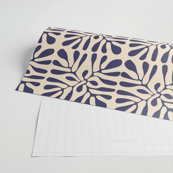 Square leaf pattern in blue Wrapping Paper Gallery Image 2