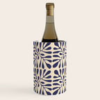 Square leaf pattern in blue Wine Chiller Gallery Image 3