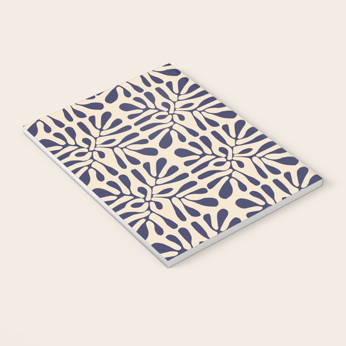 Square leaf pattern in blue Notebook Gallery Image 3