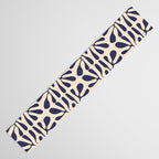 Square leaf pattern in blue Table Runner Gallery Image 3