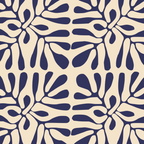 Square leaf pattern in blue Coffee Mug Gallery Image 2