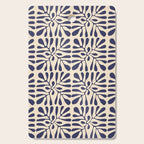 Square leaf pattern in blue Cutting Board Gallery Image 1