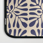 Square leaf pattern in blue Laptop Sleeve Gallery Image 3