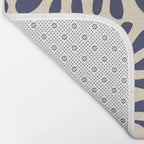 Square leaf pattern in blue Bath Mat Gallery Image 2
