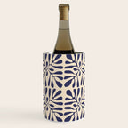 Square leaf pattern in blue Wine Chiller Gallery Image 2