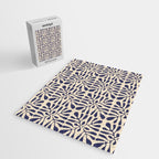 Square leaf pattern in blue Jigsaw Puzzle Gallery Image 2