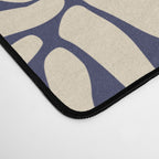 Square leaf pattern in blue Desk Mat Gallery Image 4