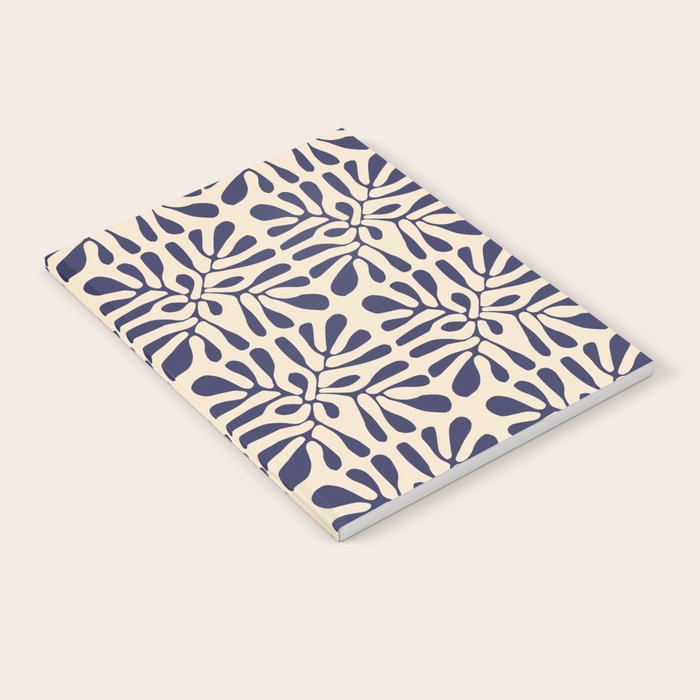 Square leaf pattern in blue Notebook Gallery Image 1