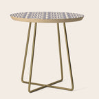 Square leaf pattern in blue Side Table Gallery Image 1