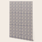 Square leaf pattern in blue Wallpaper Gallery Image 2