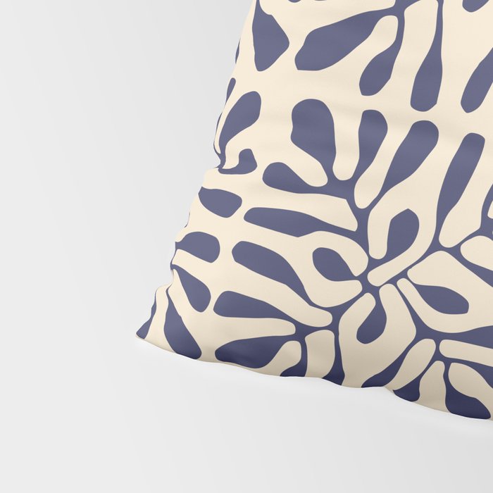 Square leaf pattern in blue Pillow Sham Gallery Image 4