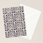Square leaf pattern in blue Stationery Card Gallery Image 2