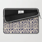 Square leaf pattern in blue Laptop Sleeve Gallery Image 2