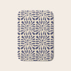 Square leaf pattern in blue Bath Mat Gallery Image 1
