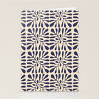 Square leaf pattern in blue Stationery Card Gallery Image 2