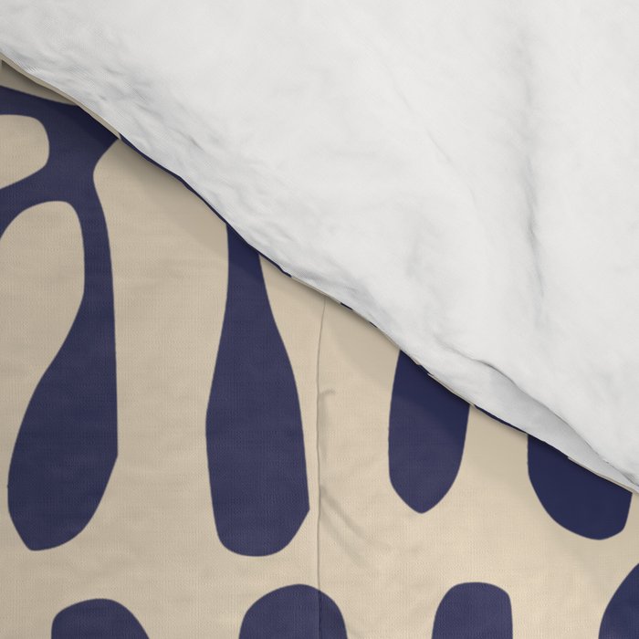 Square leaf pattern in blue Comforter Gallery Image 4