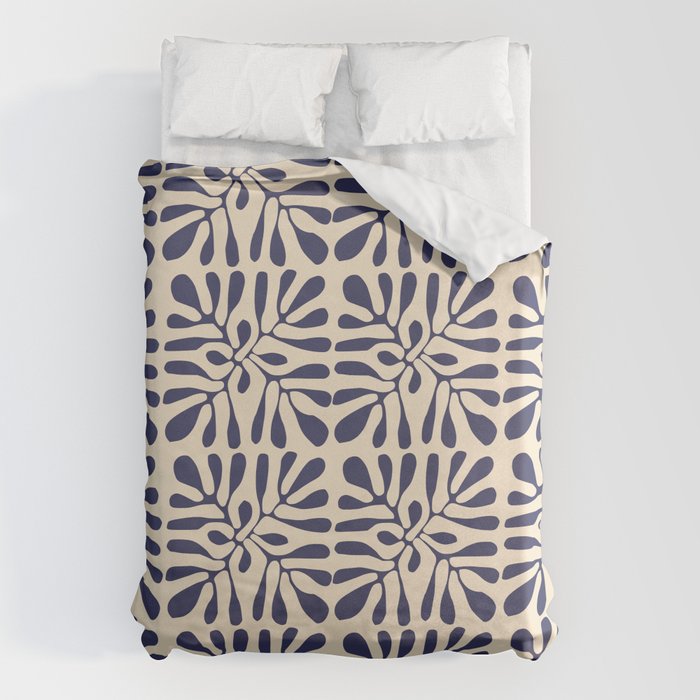 Square leaf pattern in blue Duvet Cover Gallery Image 6