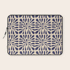 Square leaf pattern in blue Laptop Sleeve Gallery Image 1