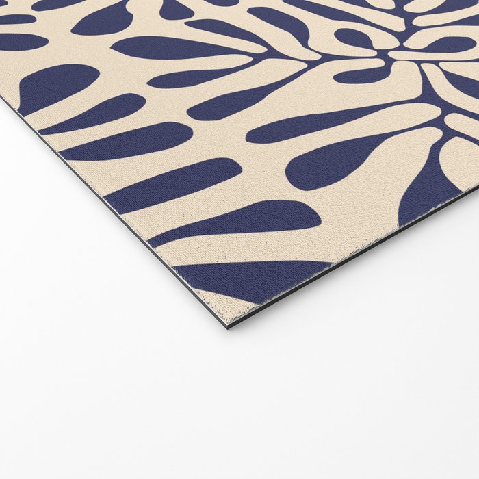 Square leaf pattern in blue Welcome Mat Gallery Image 2