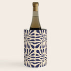 Square leaf pattern in blue Wine Chiller Gallery Image 1