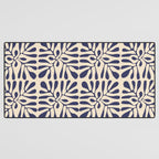Square leaf pattern in blue Desk Mat Gallery Image 3