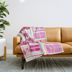 Moroccan Doors - Peach Palette Throw Blanket Gallery Image 1